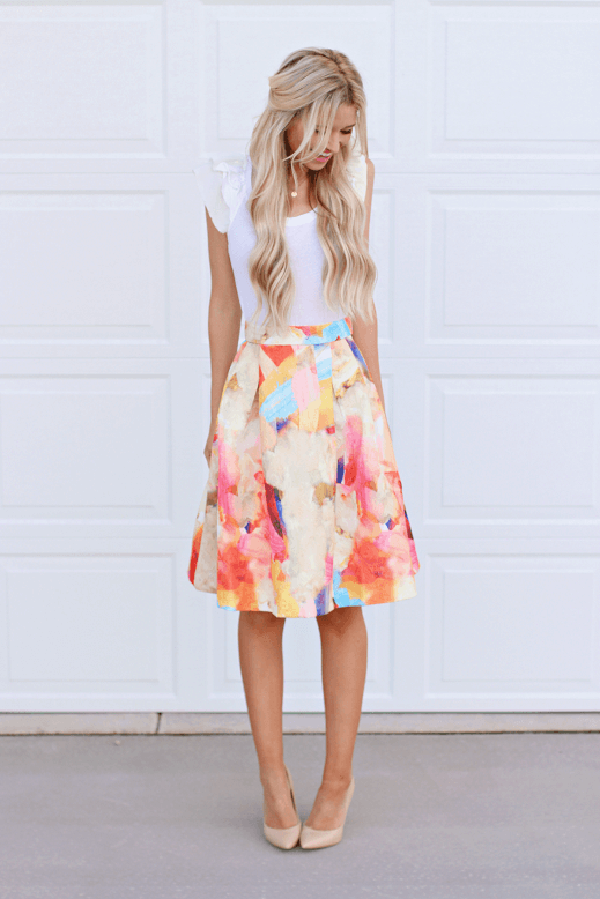 Soft, Floral, Girly-girl Print Dress