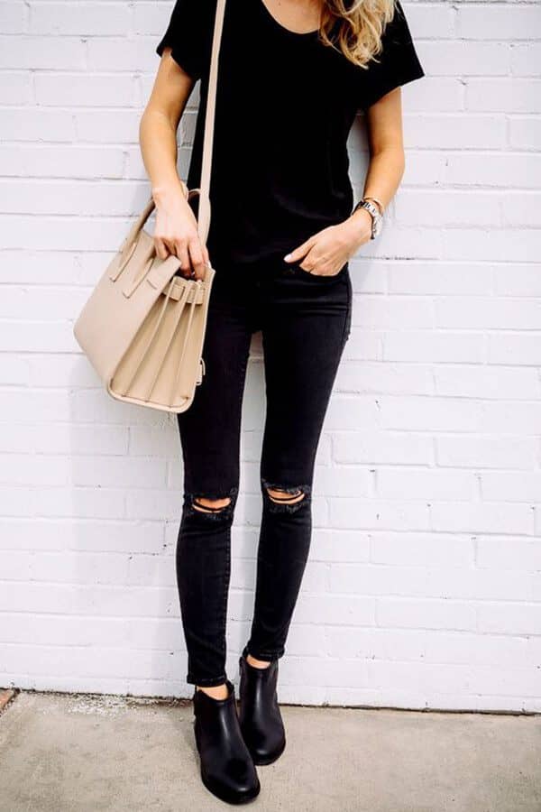 We Love Ripped Black Skinnies