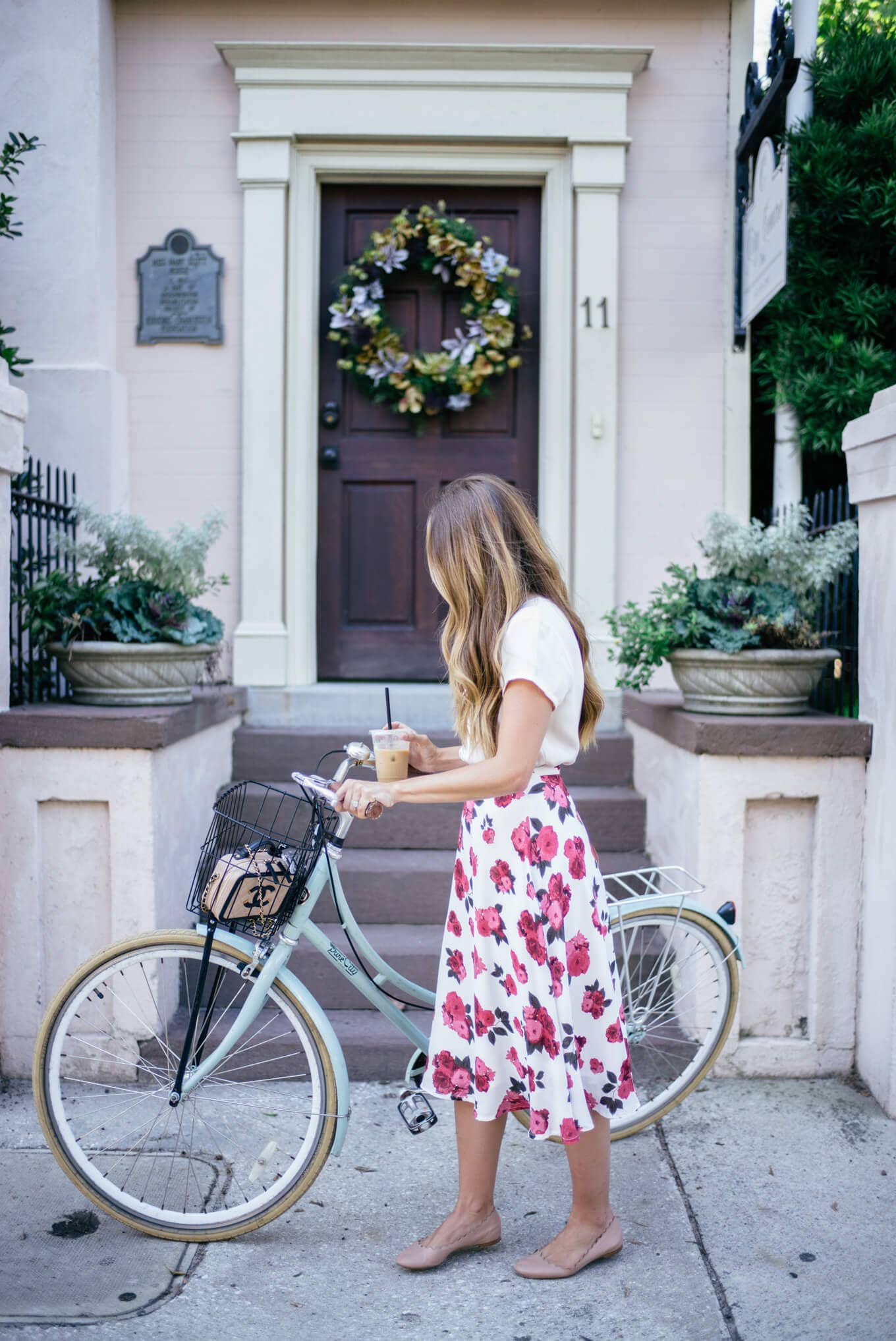 Fun, Floral Midi Skirt