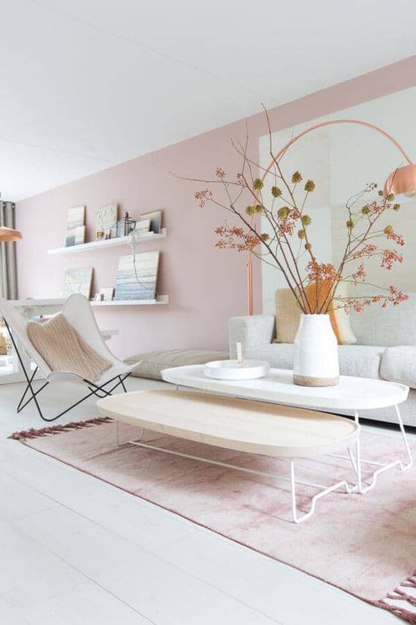 A Powder Pink Rug And Powder Mauve Walls Allow The White Furniture To Have A Voice