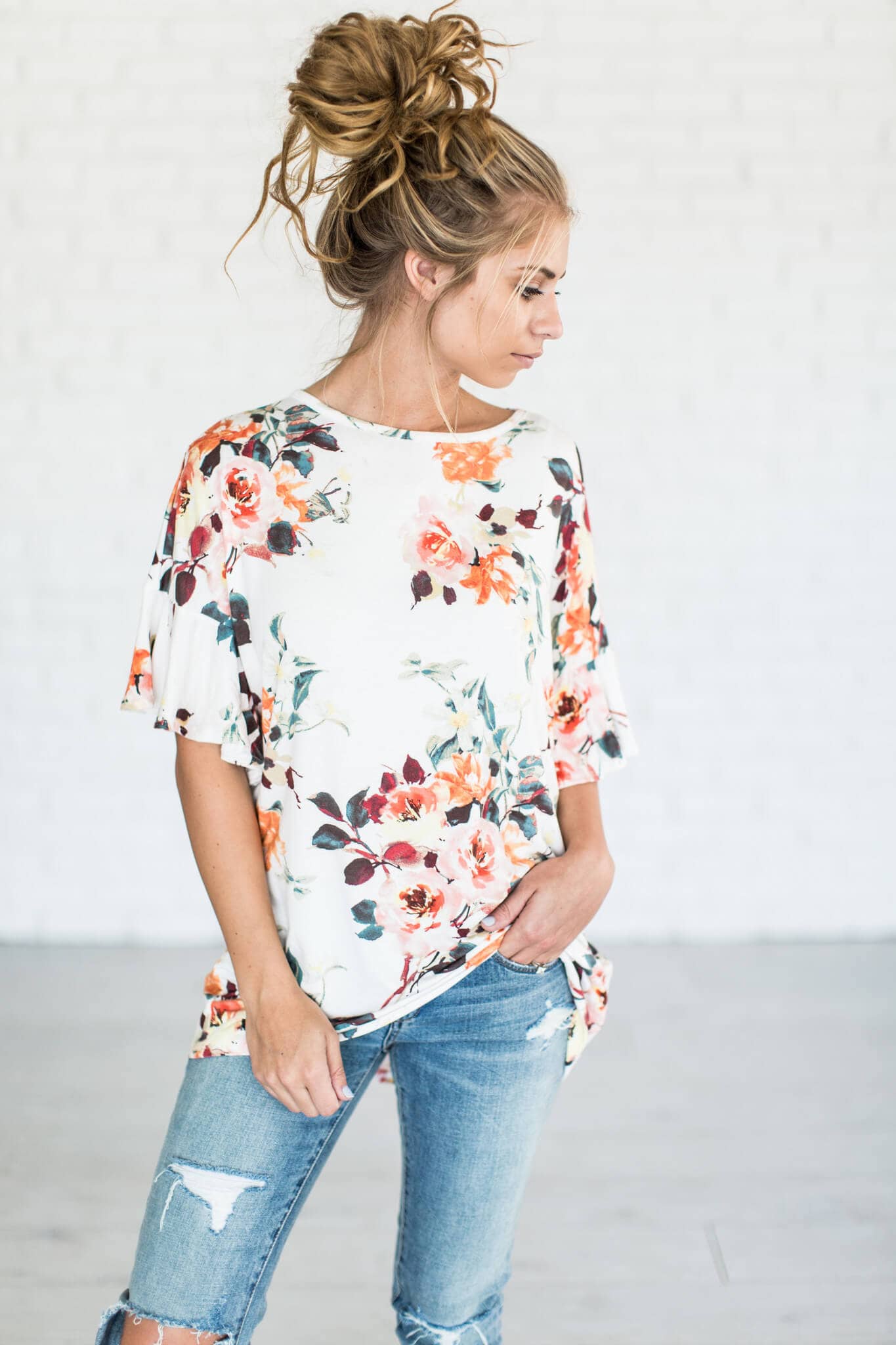 Easy, Flower-print T-shirt