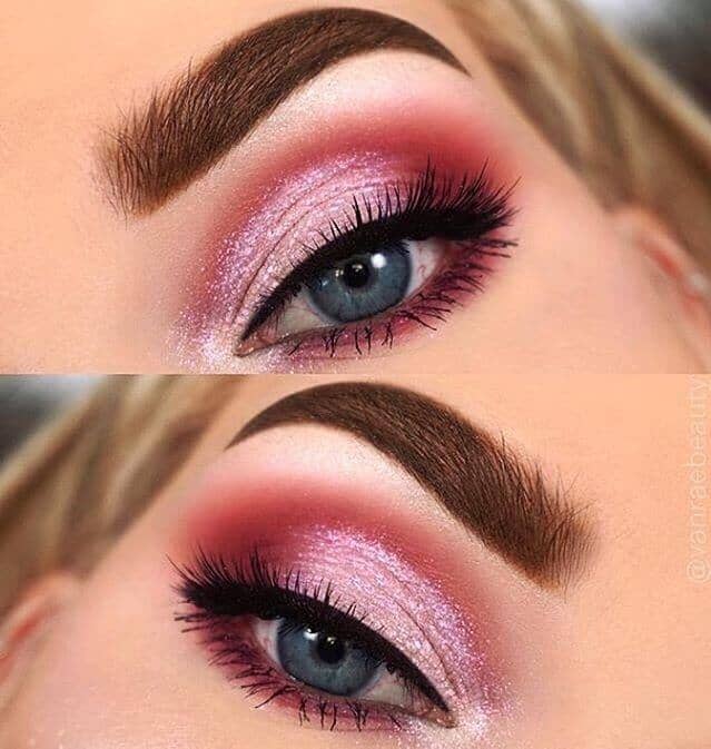 light pink glitter eyeshadow