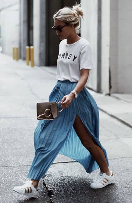 All The Blue Pleated Skirts