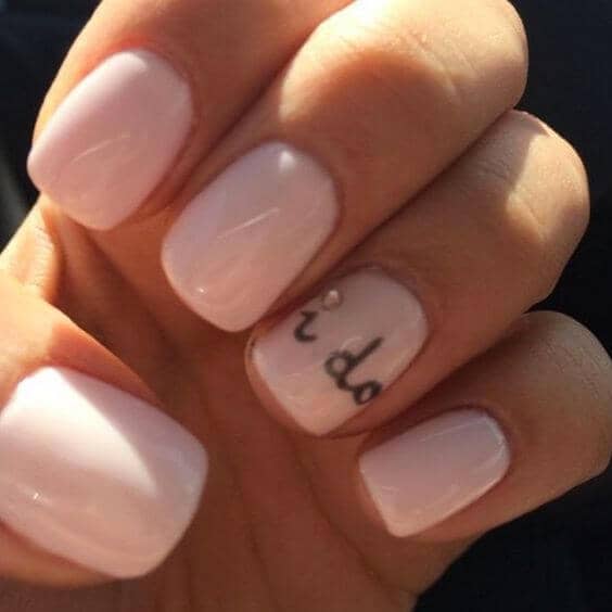 Pastel Nude Wedding Nails