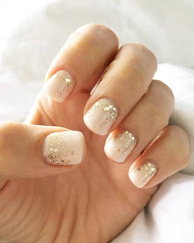 Sparkling Wedding Nails Idea