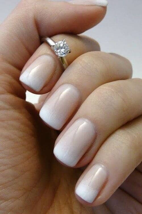 French Ombre Classic Wedding Nails