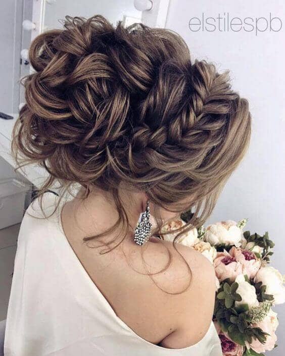 Curls Corralled By Braid Updo