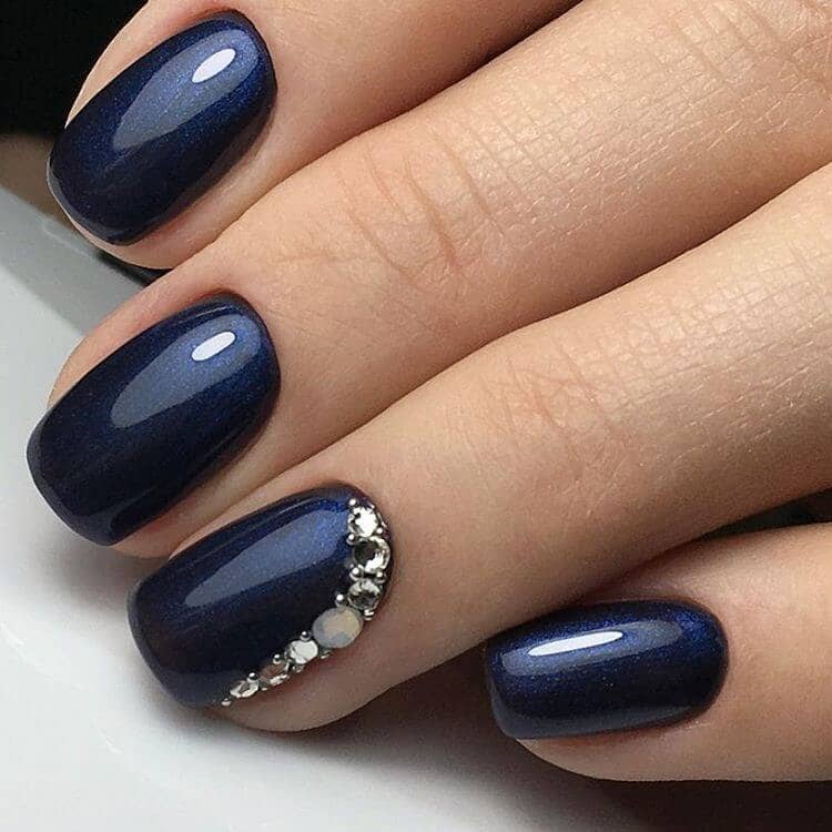 Navy Blue Shiny Polish