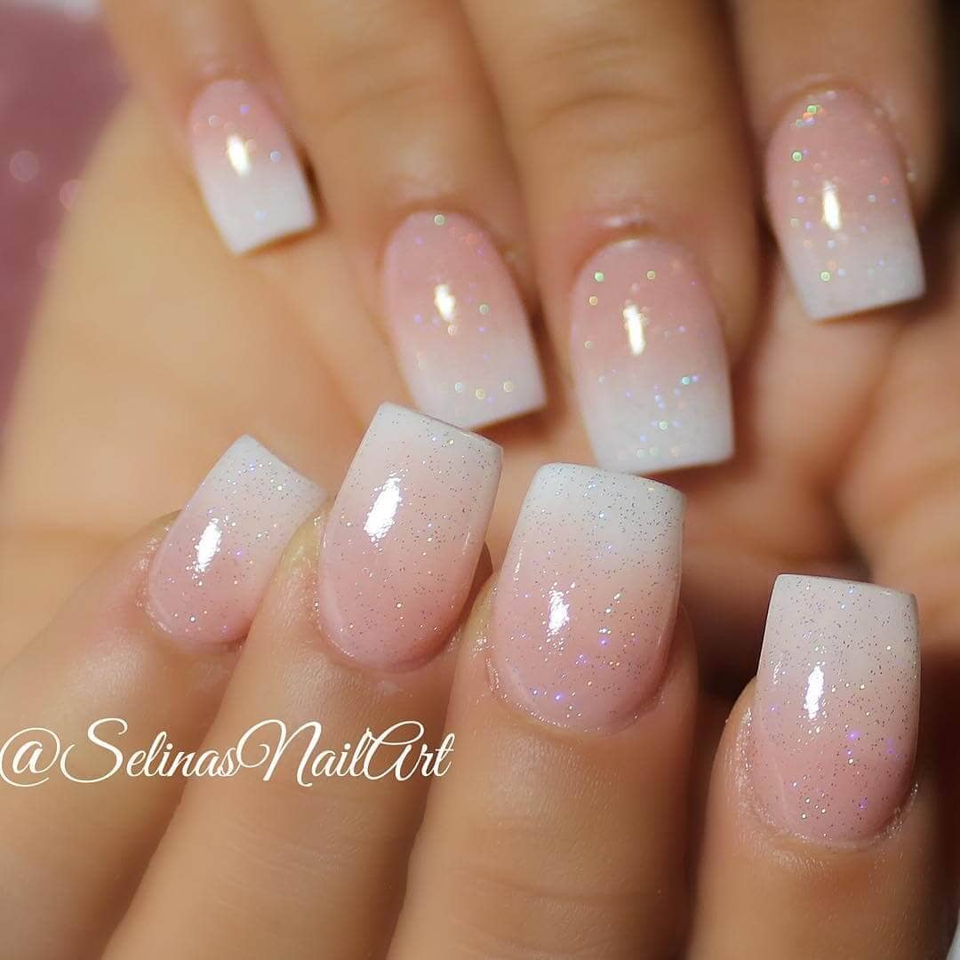 Pink and White Classy Nails