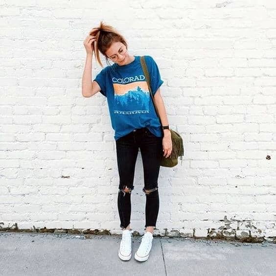 Baggy Tees And Sneakers