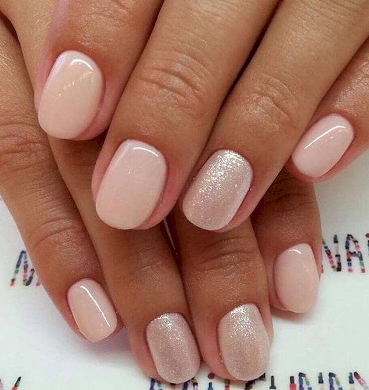 Pretty in Pink Short Nail Design