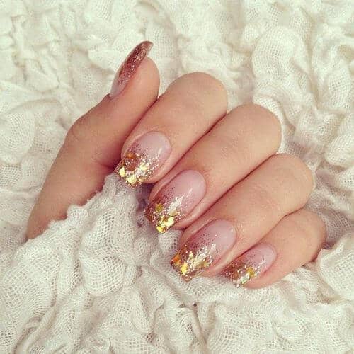 Goldleaf Tips on Natural Nails