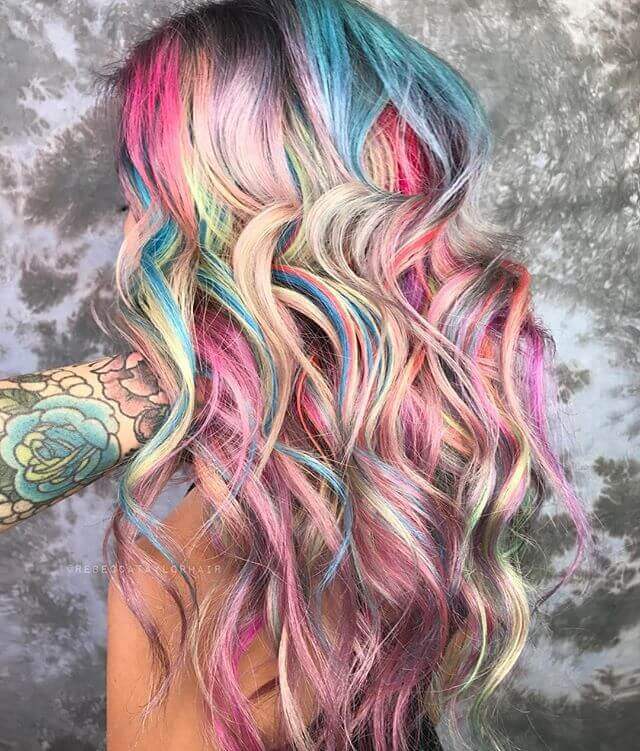Awesome Rainbow Fashion with Blue, Pink, and Purple