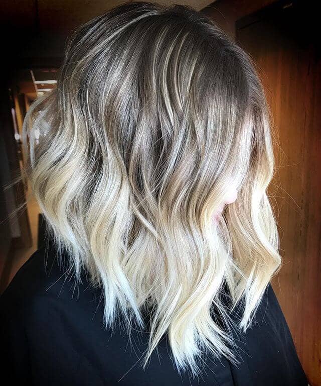 Wavy Long Angled Bob