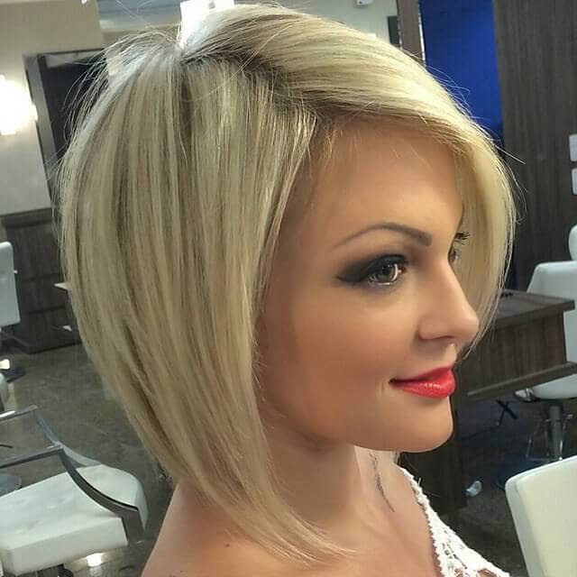 Straight and Angled Haircut Style