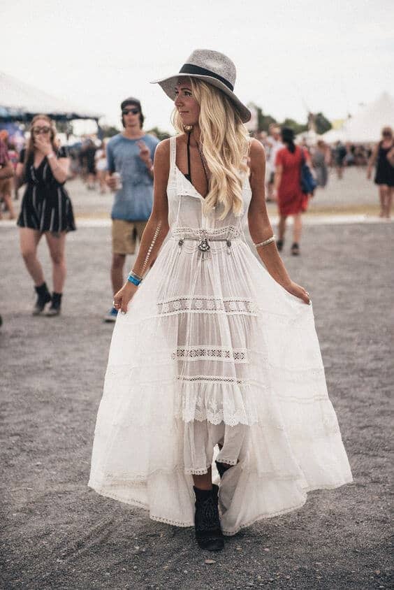 Gorgeous White Dress with Boots