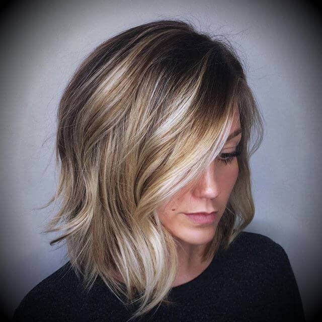 Basic Layered Medium Short Haircut