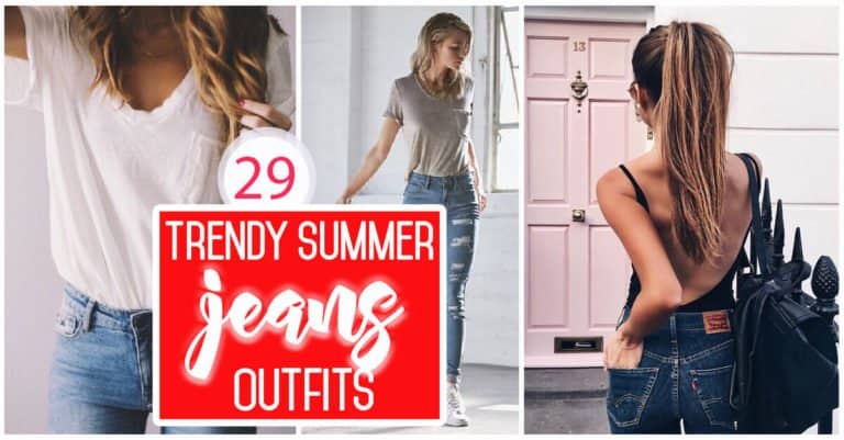 Featured image for “29 Trendy Jeans Outfits For Summer”