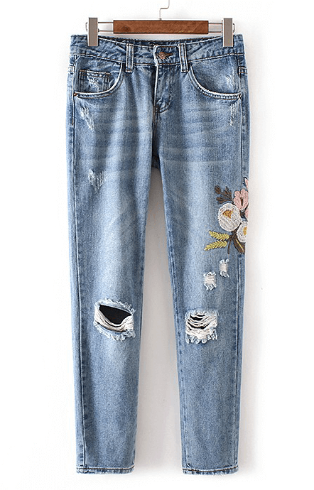 25 Wonderful Embroidered Jeans Outfits