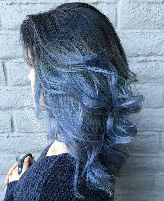 Cascading Blue Layered Sweet Curls