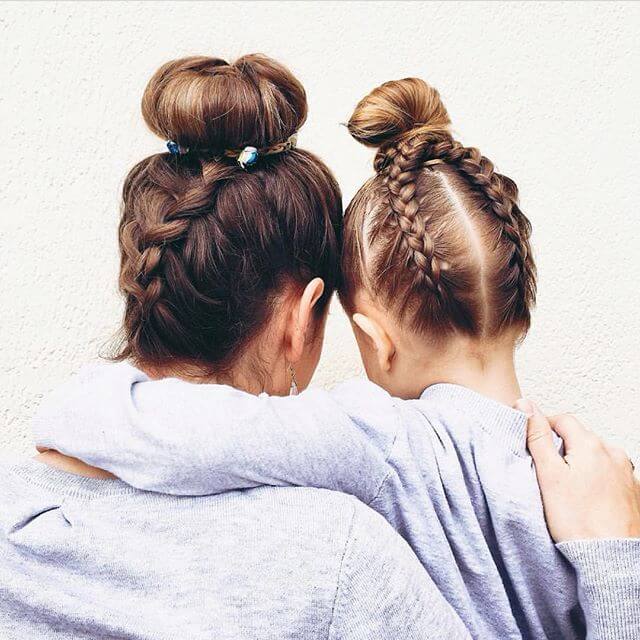 Mom and Me Updo Braids