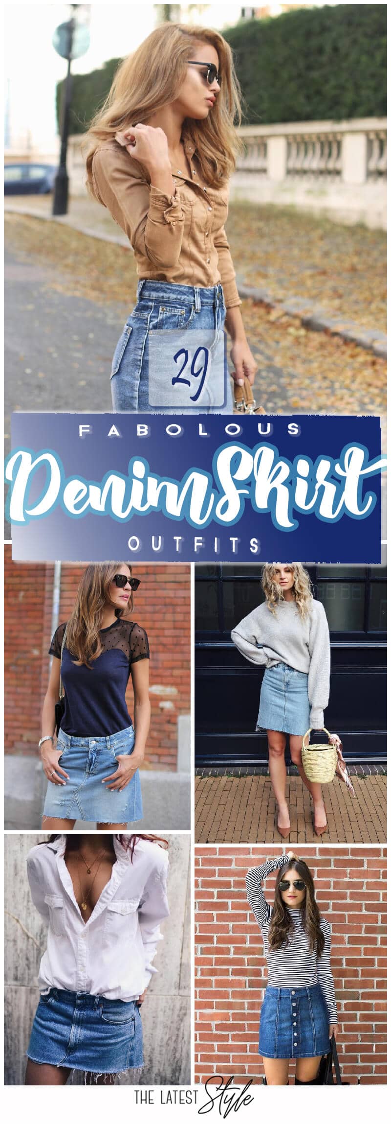 29 Fabolous Denim Skirt Outfits For This Autumn