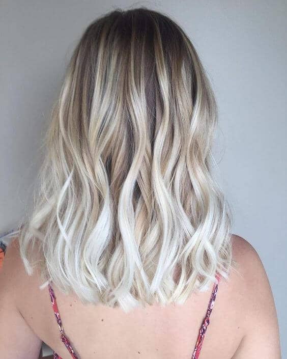 A platinum version of the blonde ombre hairstyle