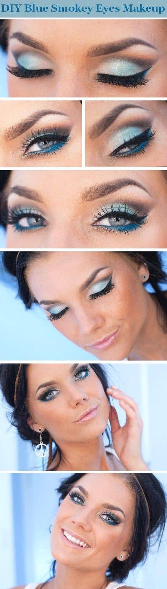 Princess Jasmine-Inspired Smoky Blue Makeup