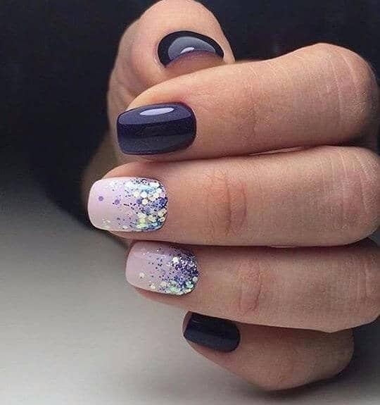 Dot & Sparkle Ideas for Fall Nails