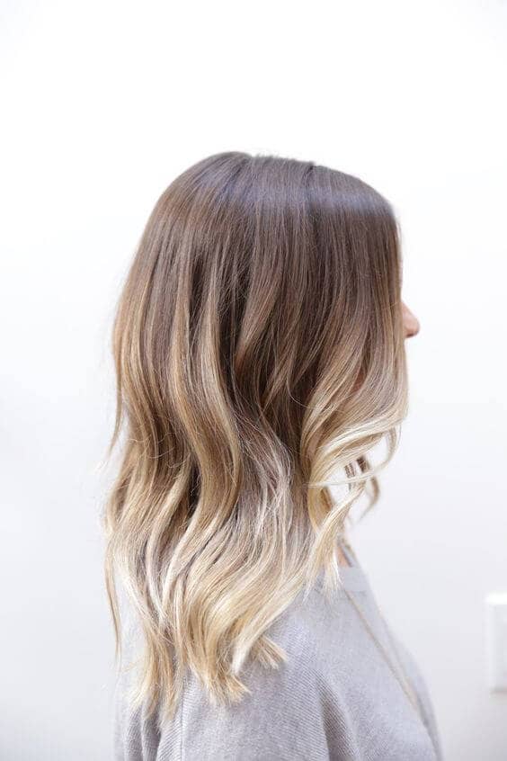 Barely there ombre with face framing layers