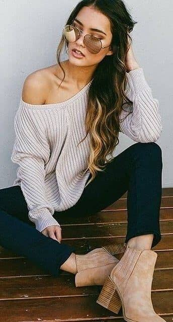 Ankle Boots And Chunky Sweaters