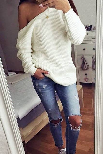 White Knit Always Fits