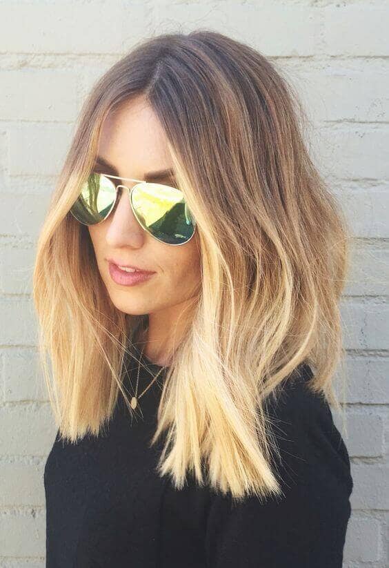 Textured strawberry blonde ombre 
