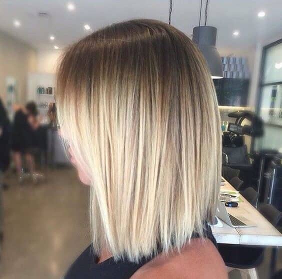 Blunt Blonde Bob with Ombre Hair Color