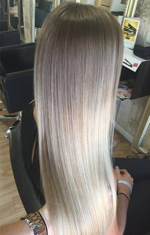 Silky, Shiny Silver Ombre Hair