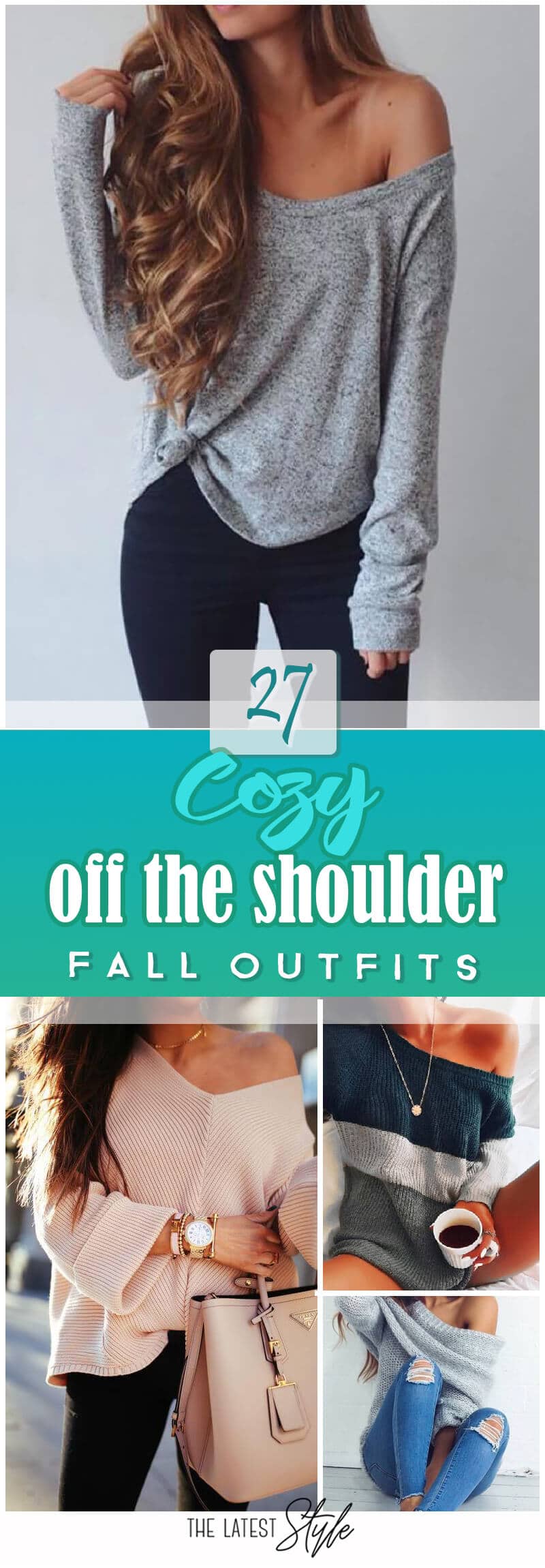 27 Cozy Off The Shoulder Outfits You'll Need This Fall