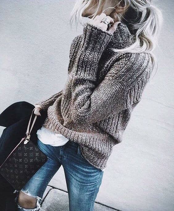 The Perfect Brown Sweater