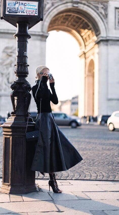 Parisian Chic Leather Maxi