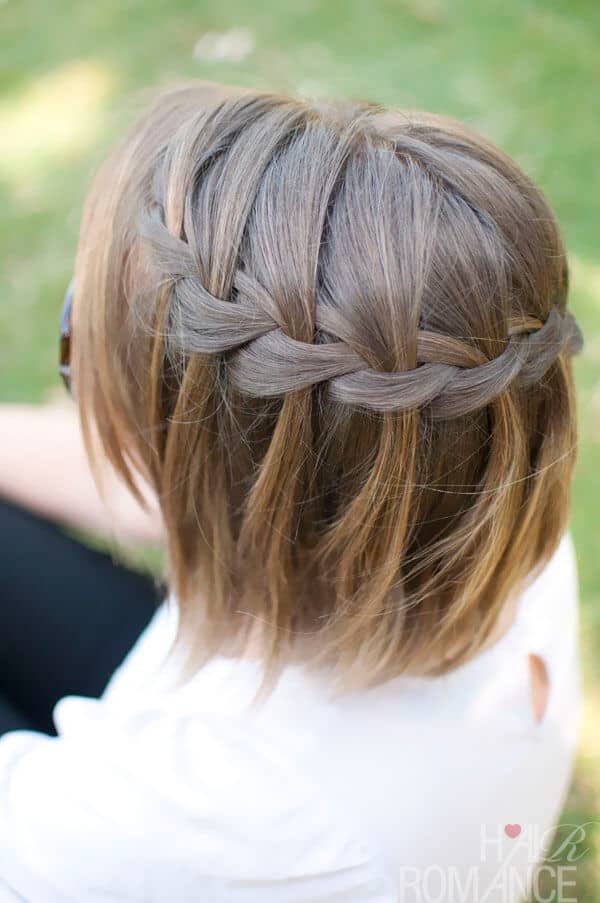 Waterfall Braid Hairstyle for Short Hair