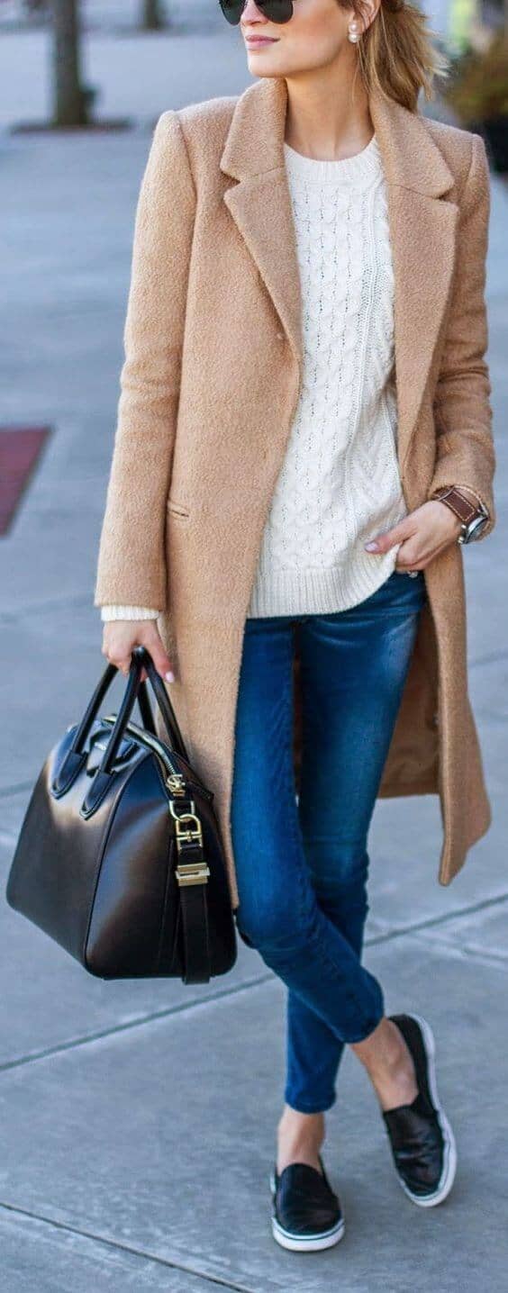 Relaxed, Warm, Causal; Camel Coat