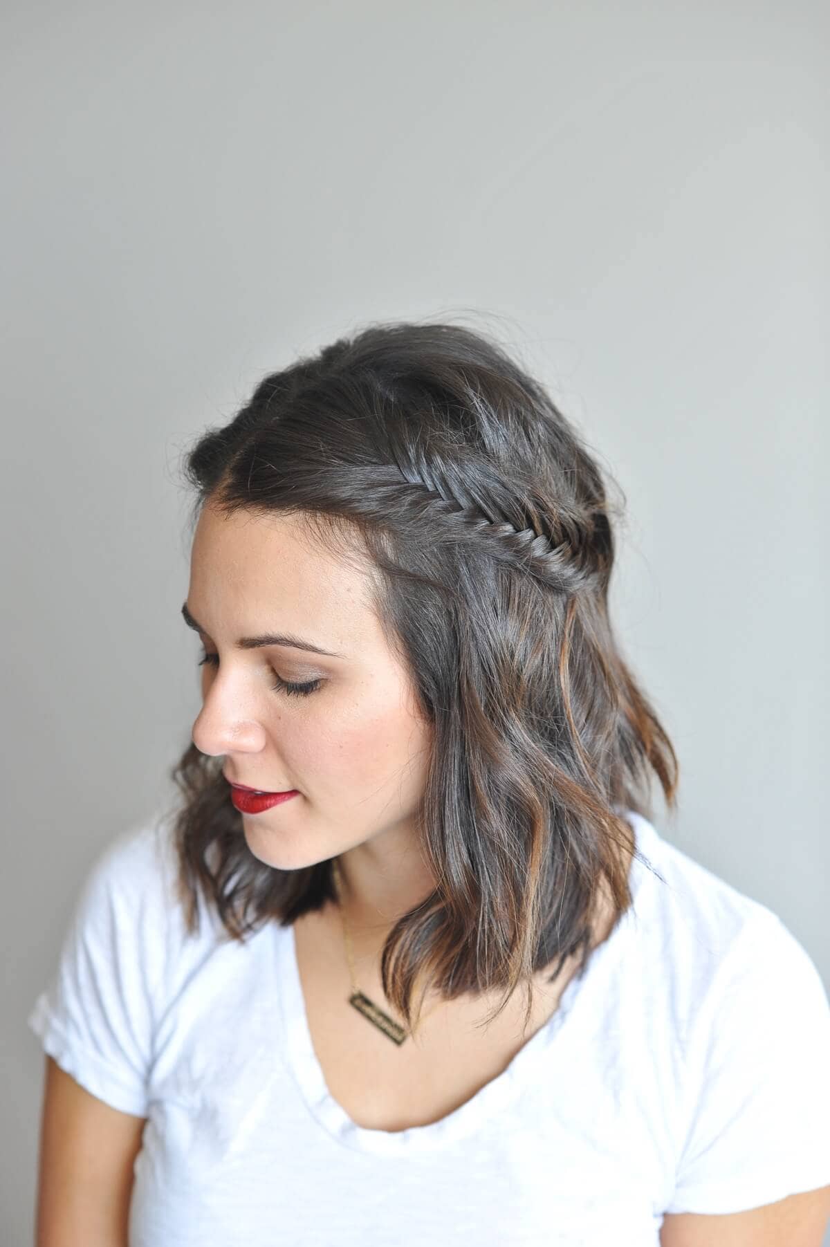 Romantic Half-Up Fishtail Look