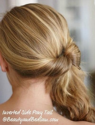 Inverted Side Ponytail For Special Occasions