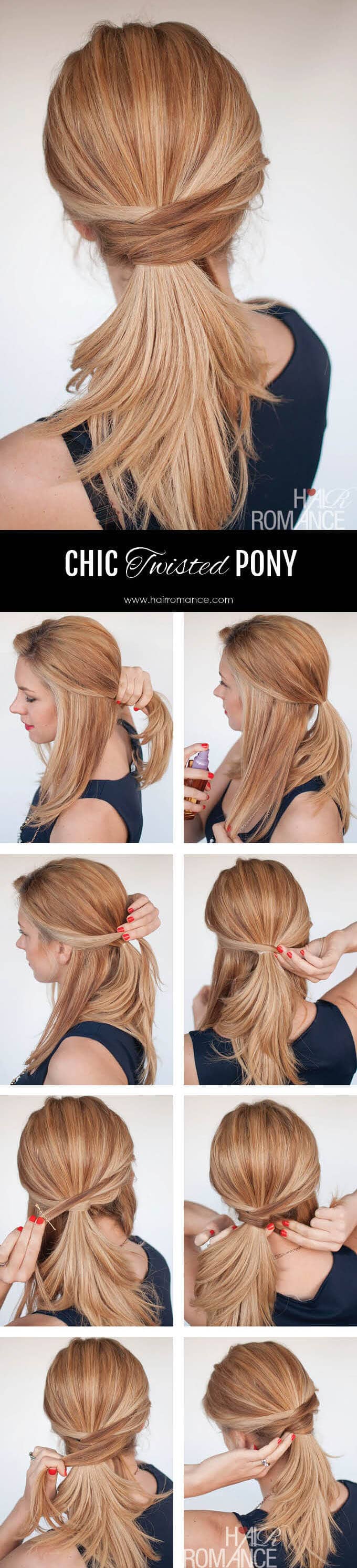 Easy Chic Twisted Pony Tutorial