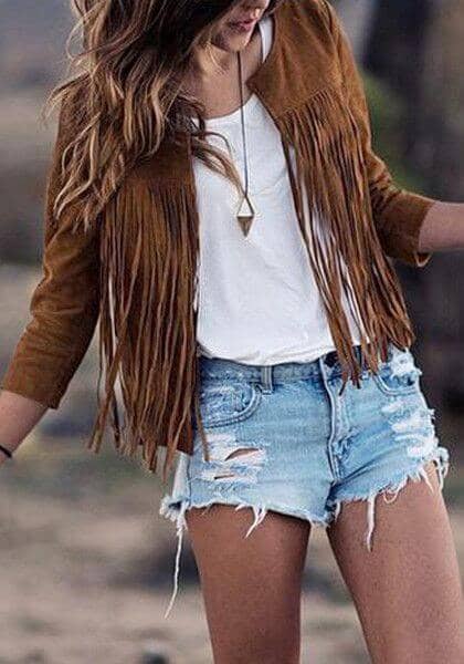 Camel Suede Fringe