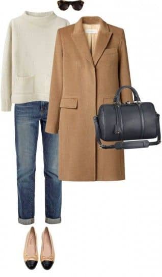 Vintage Look Camel Coat Outfit