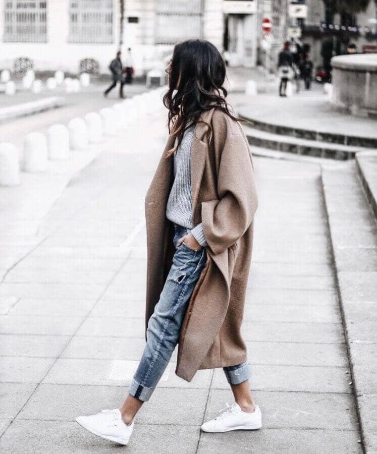 Baggy Camel Coat Modern Aesthetic