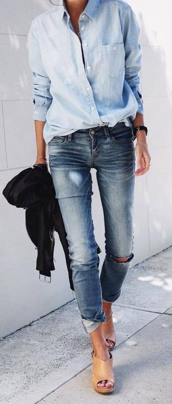 Sophisticated, Casual Denim Look