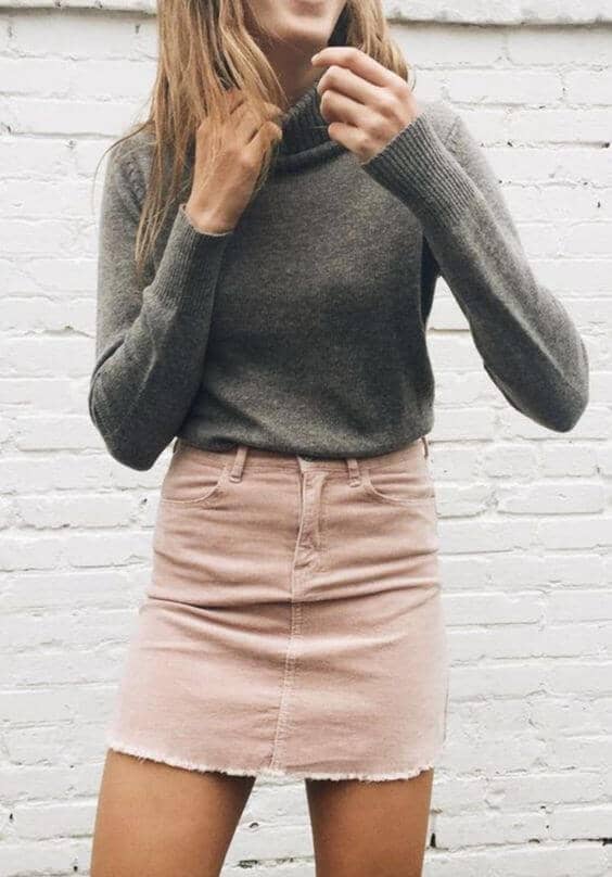 Simple in Gray and Beige Denim