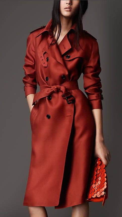 Bold Colored Trenchcoats For Fall