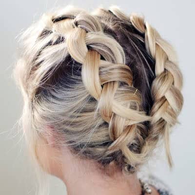 Chunky Double French Braids